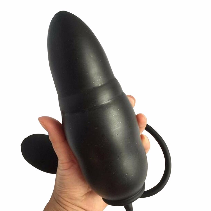 Inflatable Dildo Pump Plastic Penis for Woman Butt Plug